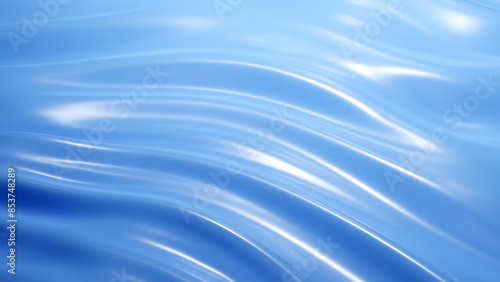 Blue background. Wavy silk ...