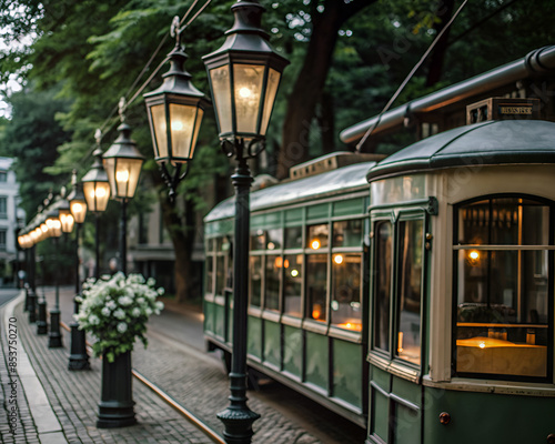 tram in the city