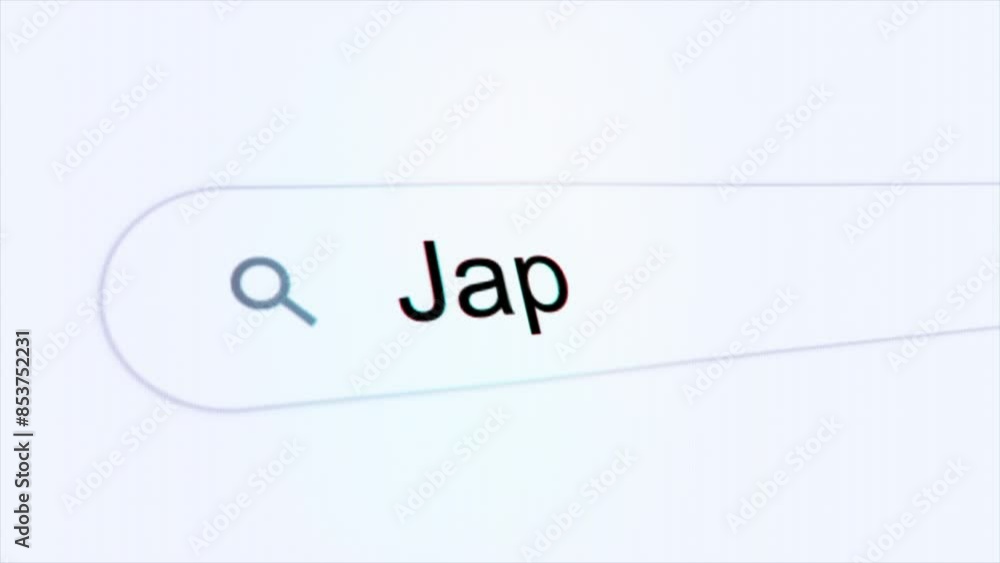 Japan text internet search bar computer screen Japan text internet search bar computer screen