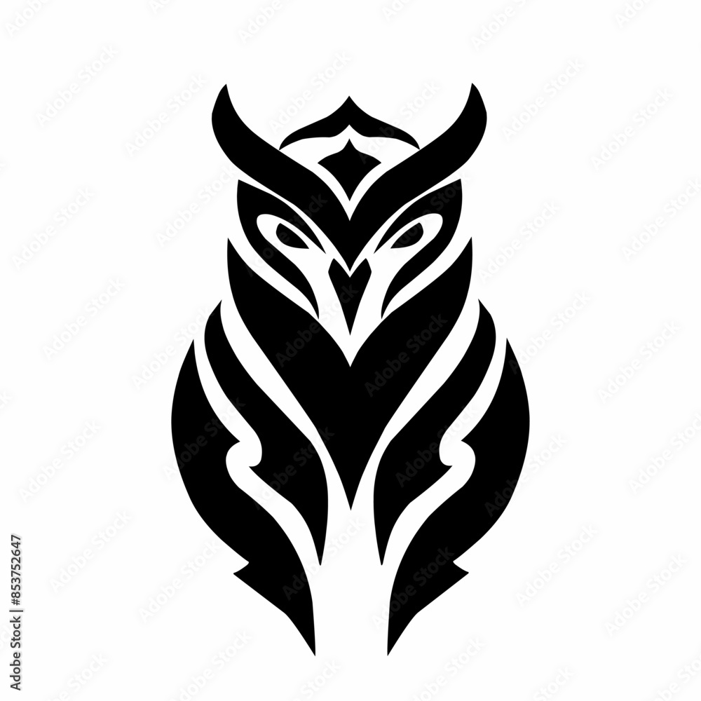 illustration vector graphic of tribal art design owl tattoo illustration vector graphic of tribal art design owl tattoo