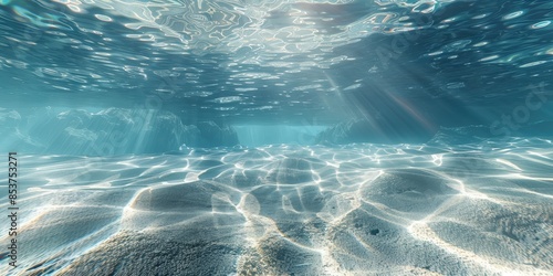 Sunlight Filtering Through Clear Ocean Water