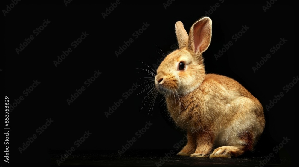 Adorable Baby Bunny in Studio, Generative AI Adorable Baby Bunny in Studio, Generative AI