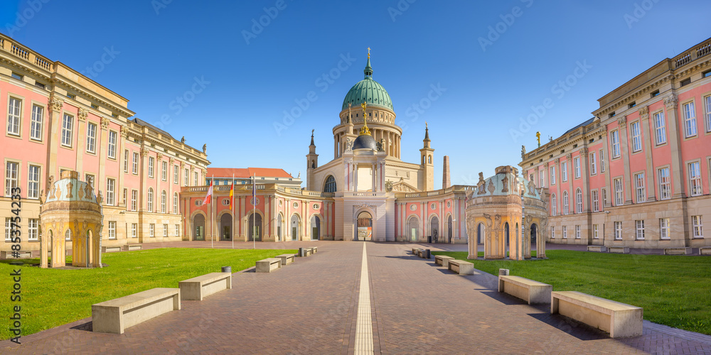 View of the Brandenburg parliament (Landtag), Potsdam, Germany