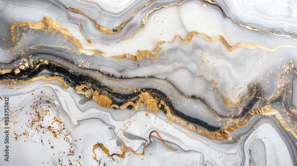 Luxurious white and gold Marble granite texture, Marble stone background. Abstract surface tile design