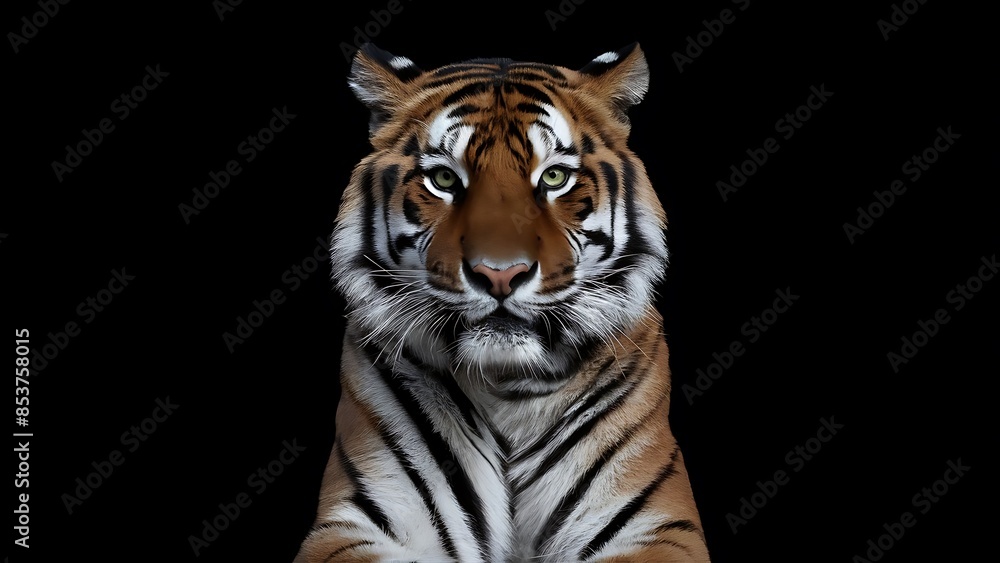 Portrait of a Tiger with a black background (High Quality Wallpaper Wild Photography) Portrait of a Tiger with a black background (High Quality Wallpaper Wild Photography)
