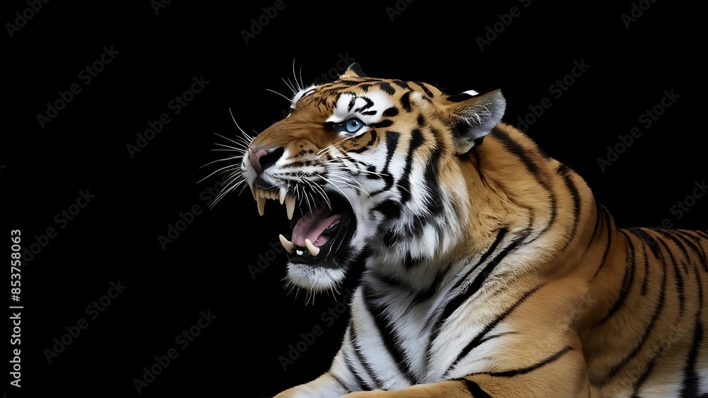 Portrait of a Tiger with a black background (High Quality Wallpaper Wild Photography) Portrait of a Tiger with a black background (High Quality Wallpaper Wild Photography)