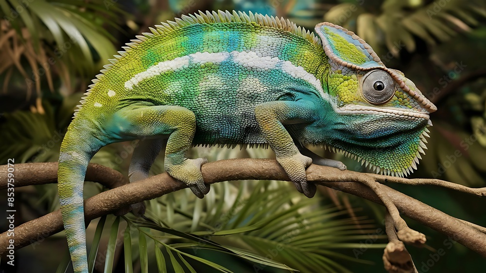 Obraz premium multicolored chameleon (High Quality Wallpaper Wild PhotoGraphy)