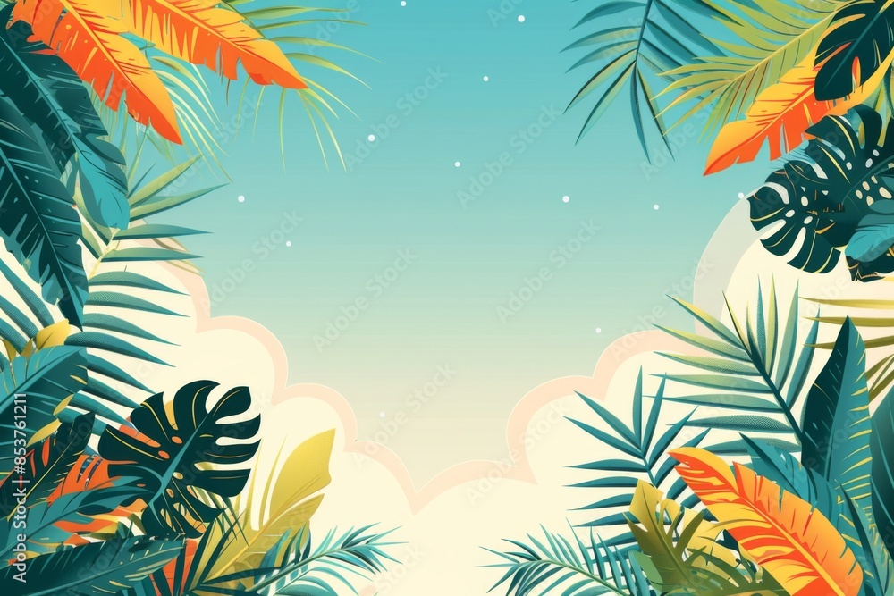 Obraz premium Summer Background illustration created with Generative AI