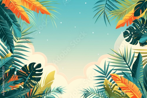 Summer Background illustration created with Generative AI