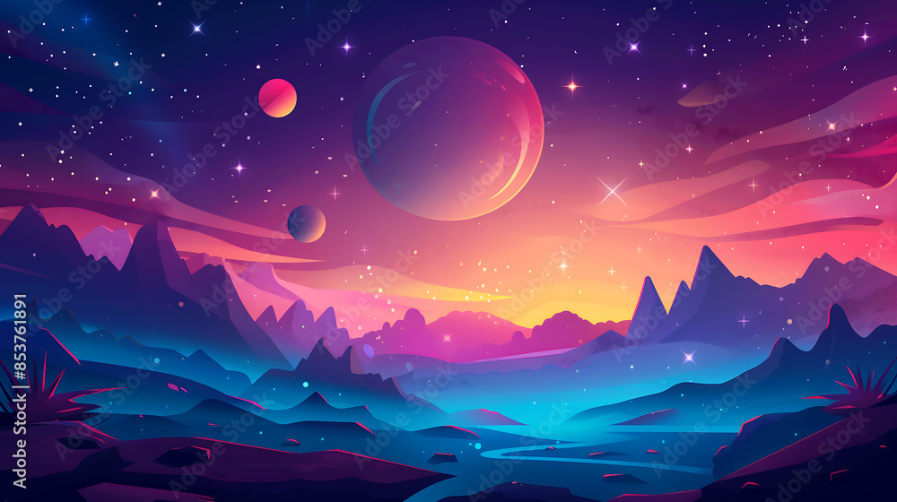 galaxy space pattern with constellations and planets. Space. Background image. Vector. Illustration. Planets. Night space game background with ground, mountains, stars, Saturn and Earth in sky.
galaxy space pattern with constellations and planets. Space. Background image. Vector. Illustration. Planets. Night space game background with ground, mountains, stars, Saturn and Earth in sky.
