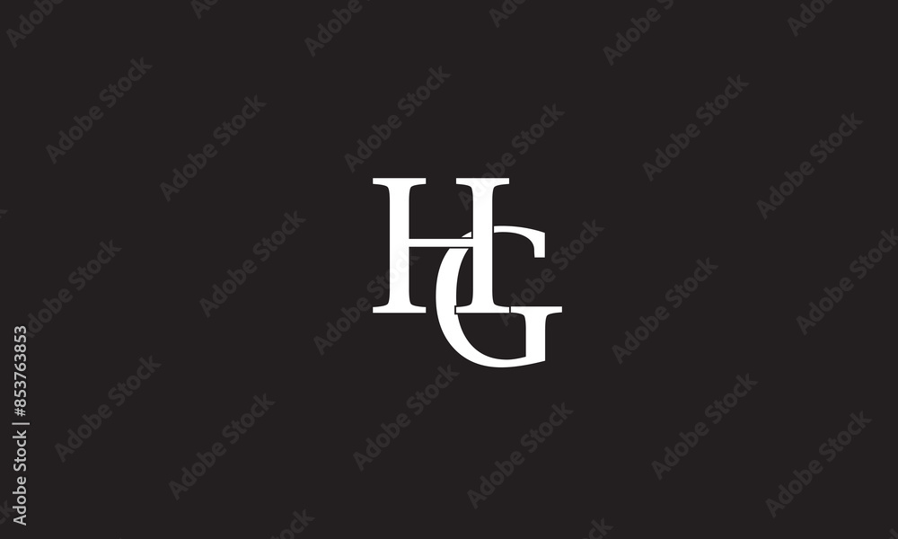 HG, GH , G , H , Abstract Letters Logo Monogram HG, GH , G , H , Abstract Letters Logo Monogram