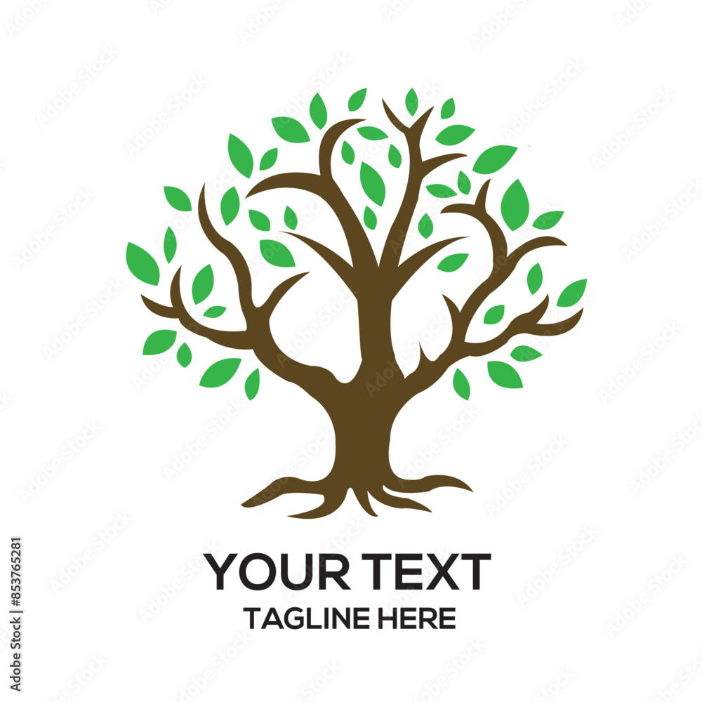 Fototapeta premium tree with leaves vector