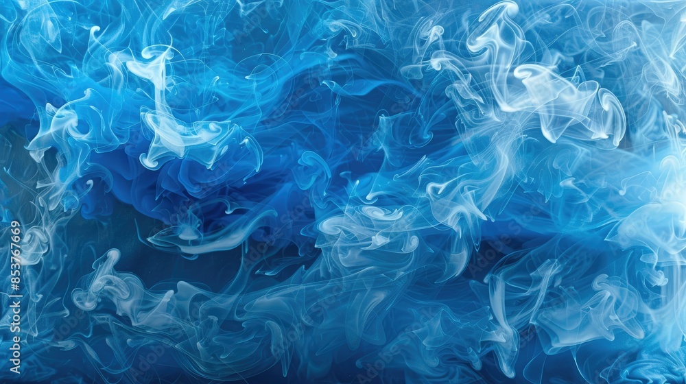 Vivid Blue Smoke Explosion Frame on Clear Canvas AI generated Vivid Blue Smoke Explosion Frame on Clear Canvas AI generated