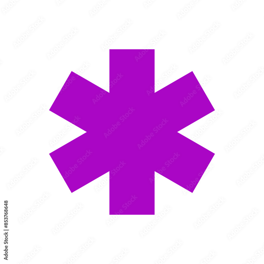 Fototapeta premium Healthcare star of love health medical symbols and minimalist vector icons for pharmacy, science, and health businesses