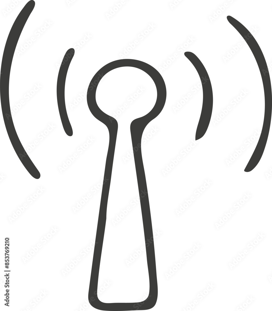 Hand drawn wifi icon. Vector picture, doodle style.
Hand drawn wifi icon. Vector picture, doodle style.