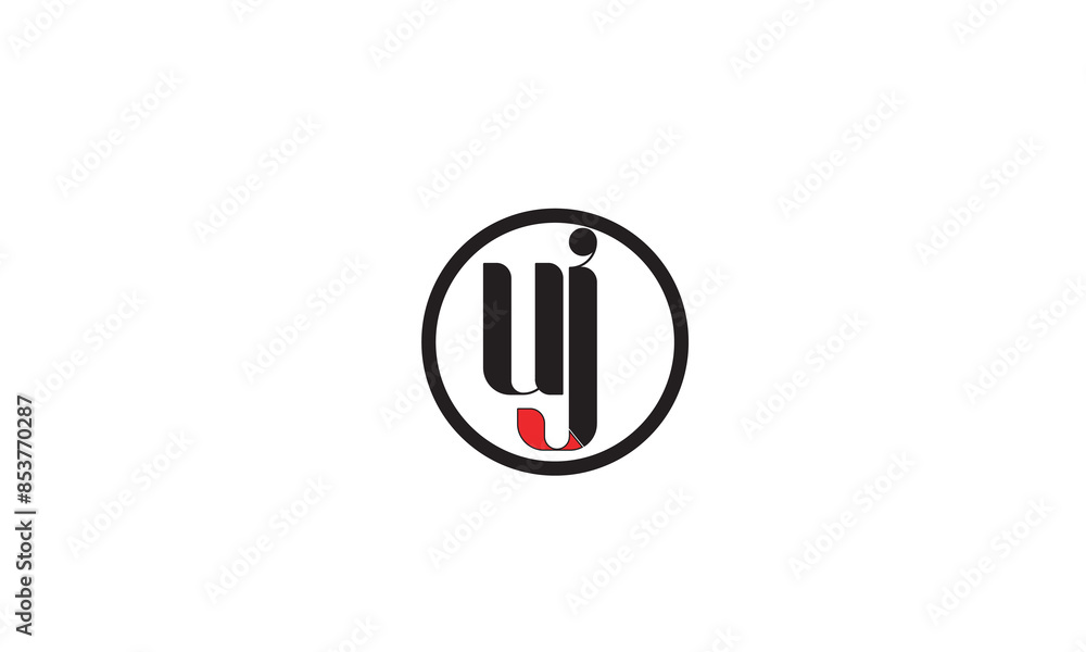 UJ, JU, J, U Abstract Letters Logo Monogram UJ, JU, J, U Abstract Letters Logo Monogram
