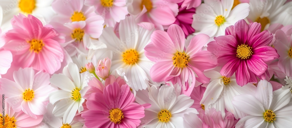 色とりどりのコスモスの花
色とりどりのコスモスの花
