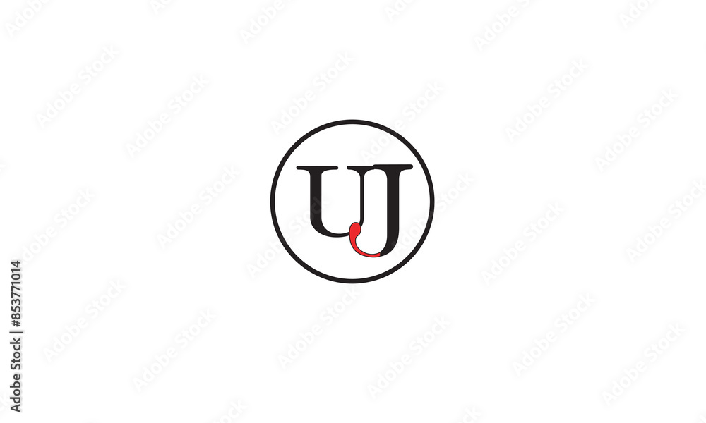 UJ, JU, J, U Abstract Letters Logo Monogram UJ, JU, J, U Abstract Letters Logo Monogram