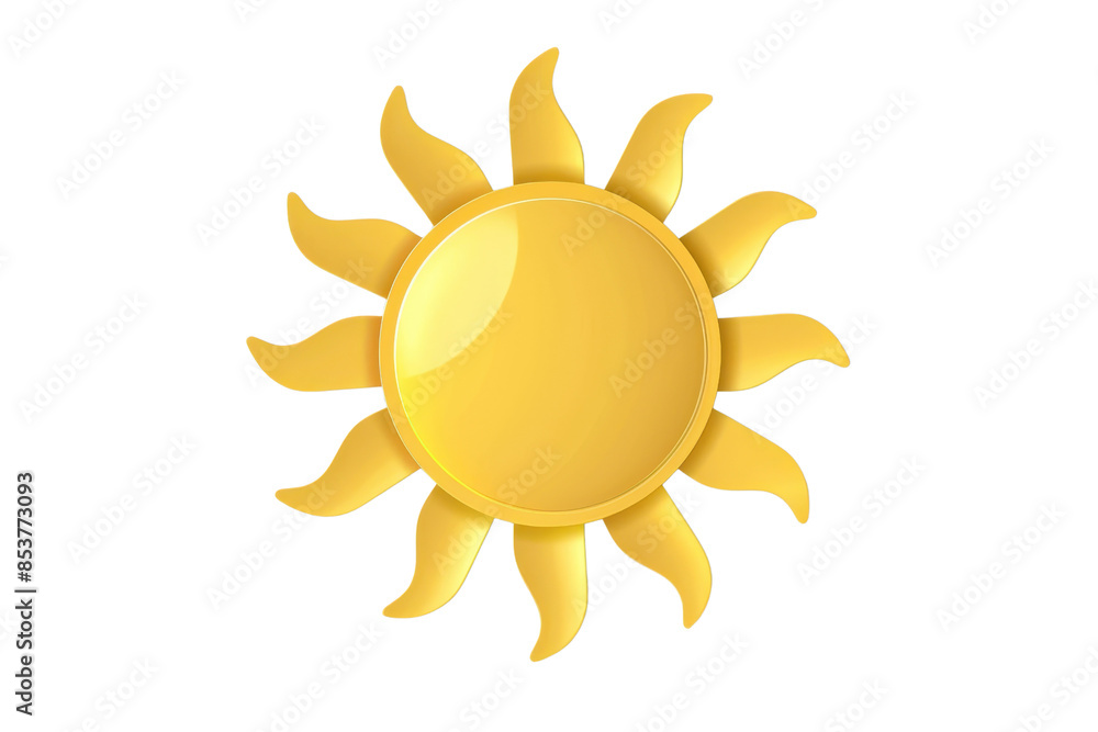 Bright and cheerful yellow sun illustration with radiant beams, perfect for summer, weather, and energy concepts. High-resolution stock image. Bright and cheerful yellow sun illustration with radiant beams, perfect for summer, weather, and energy concepts. High-resolution stock image.