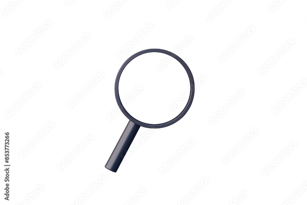 High quality image of a magnifying glass icon, isolated on a transparent background, perfect for search and analysis concept designs. High quality image of a magnifying glass icon, isolated on a transparent background, perfect for search and analysis concept designs.