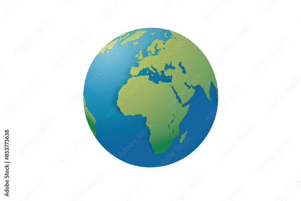 Vector illustration of Earth globe showing Europe, Africa, and Asia, representing global geography and environmental awareness. Vector illustration of Earth globe showing Europe, Africa, and Asia, representing global geography and environmental awareness.