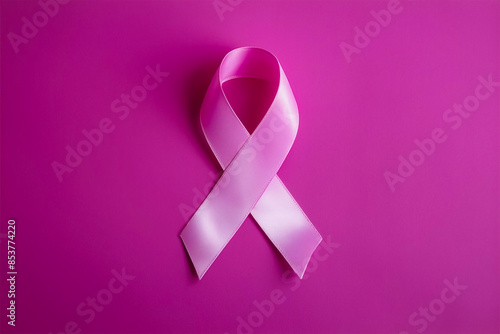 Breast Cancer Awareness with Visually Striking Pink Ribbon Illustration