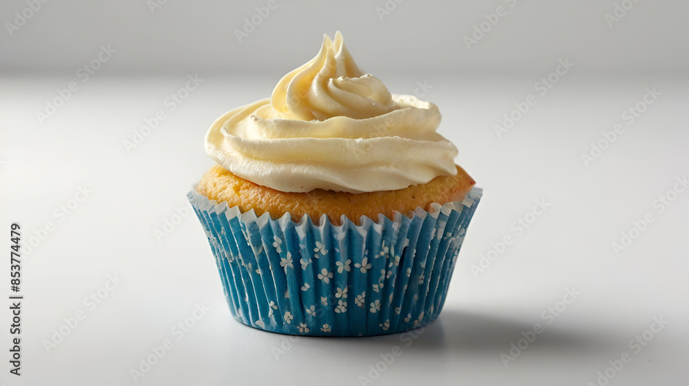 cup cake with cream on white background cup cake with cream on white background