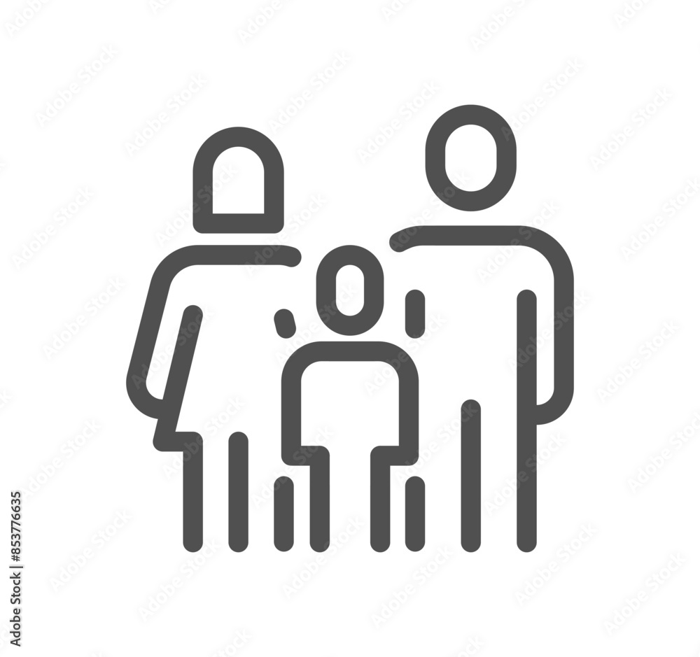 Family related icon outline and linear vector.
