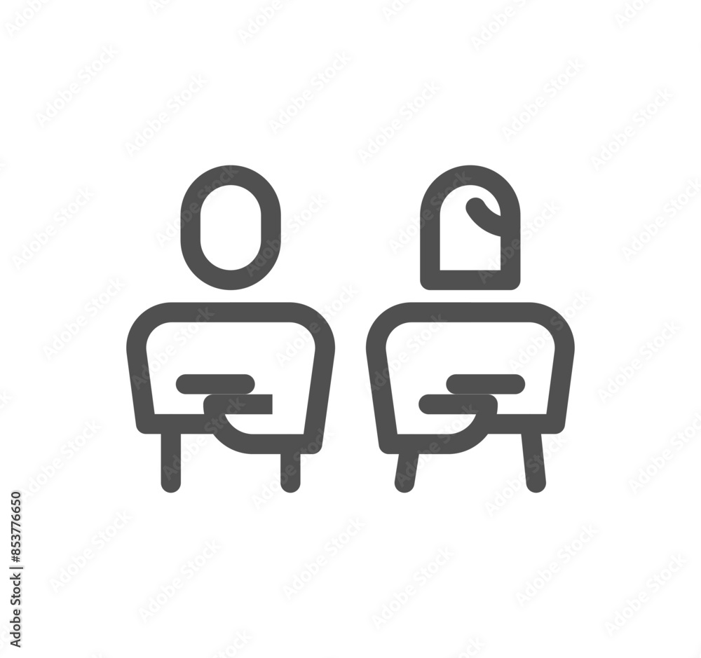 Family related icon outline and linear vector.
Family related icon outline and linear vector.