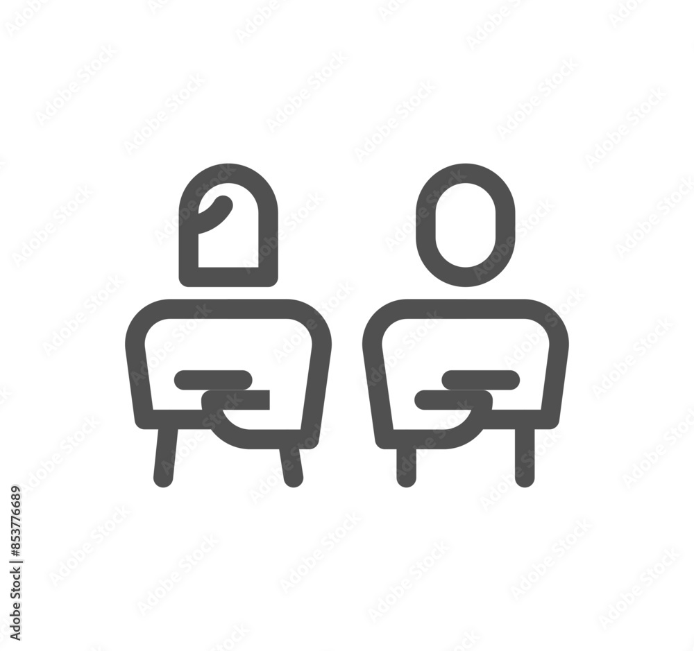 Family related icon outline and linear vector.
Family related icon outline and linear vector.