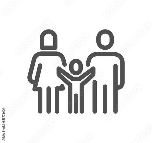 Family related icon outline and linear vector.
