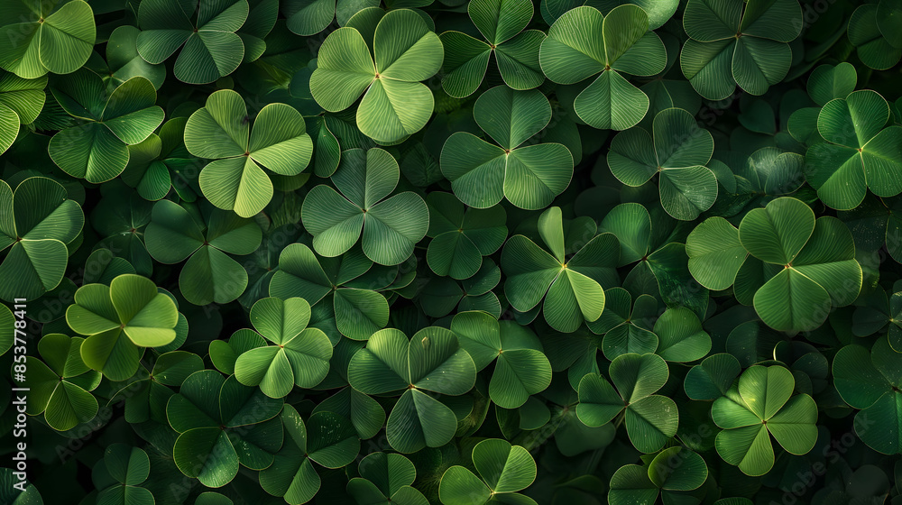 Fresh green clover leaves background Fresh green clover leaves background