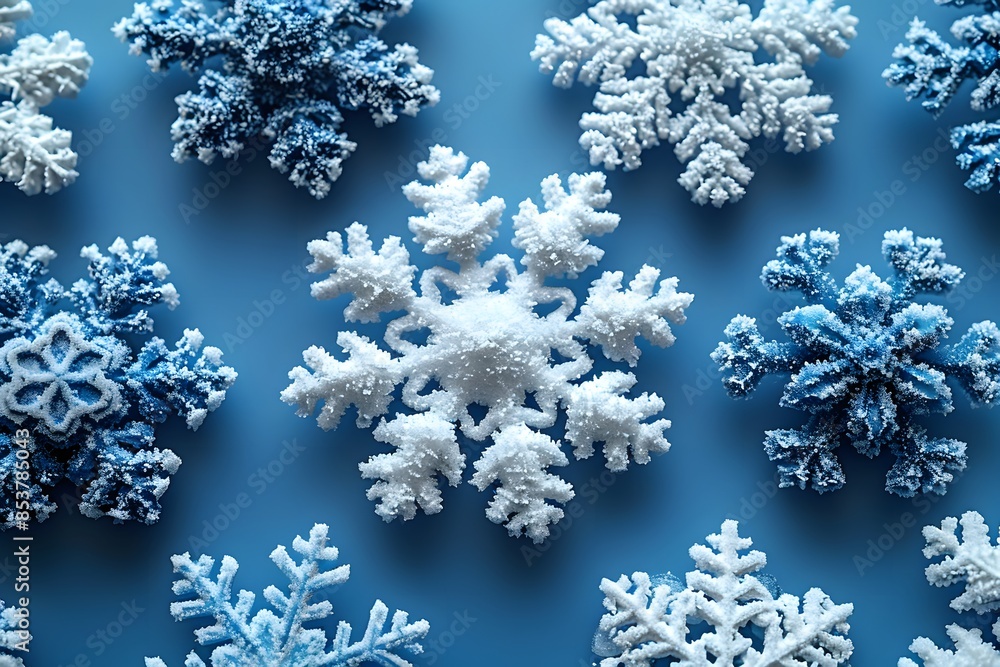 Winter Snowflake Pattern Design for Holiday Cards, Posters, and Seasonal Print Materials Winter Snowflake Pattern Design for Holiday Cards, Posters, and Seasonal Print Materials