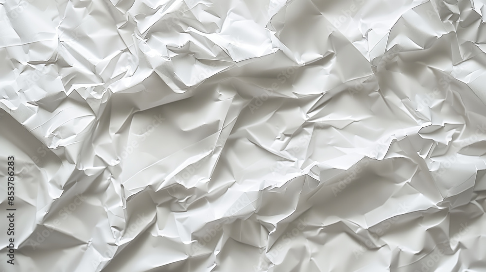 Detailed close-up of a wrinkled white paper texture, perfect for backgrounds and design projects, highlighting intricate creases and folds.
Detailed close-up of a wrinkled white paper texture, perfect for backgrounds and design projects, highlighting intricate creases and folds.