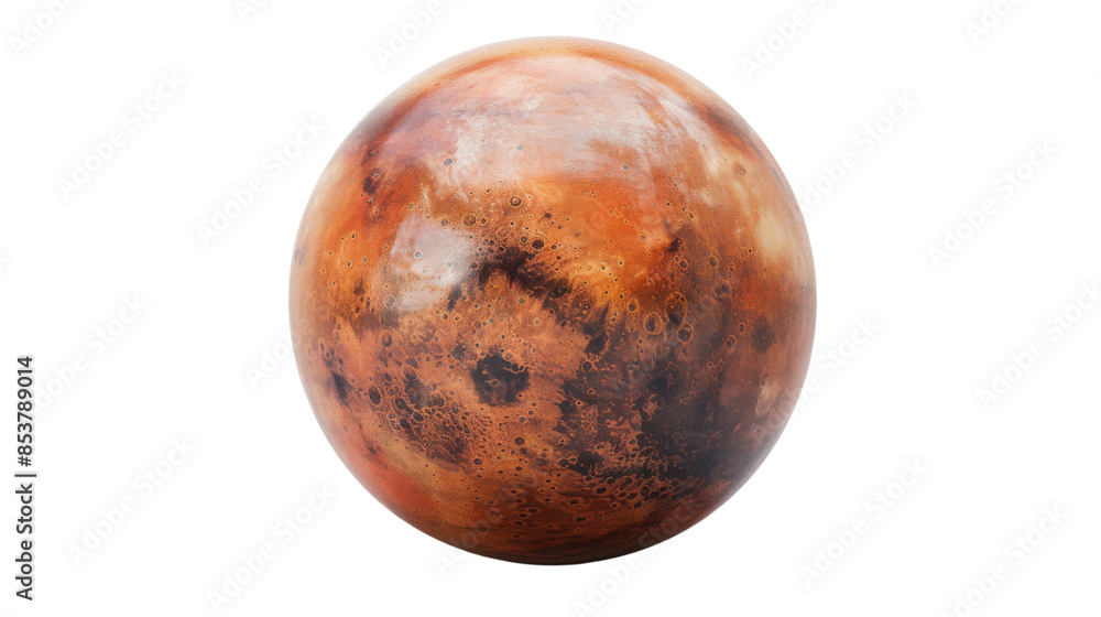 Fototapeta premium Mars planet isolated on white background