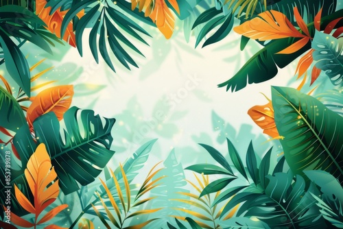 Summer Background illustration created with Generative AI