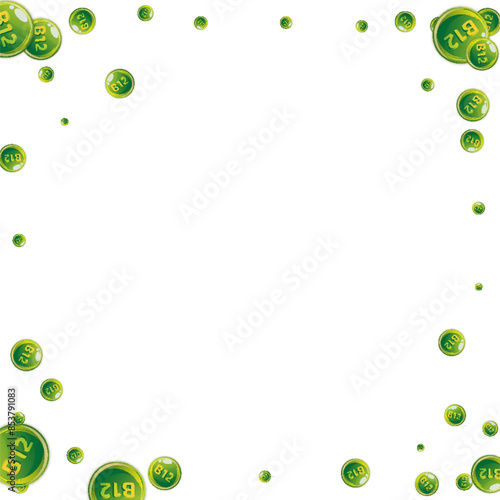 Vitamin B12 messy round pills.