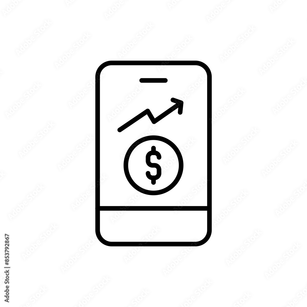 Growth sales outline icons, minimalist vector illustration ,simple transparent graphic element .Isolated on white background Growth sales outline icons, minimalist vector illustration ,simple transparent graphic element .Isolated on white background