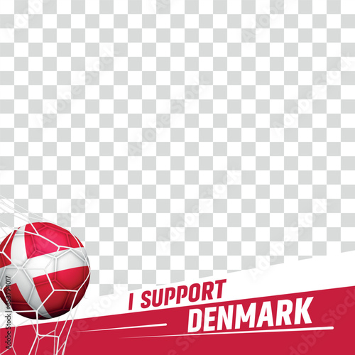 I support Denmark european football championship profil picture frame banner