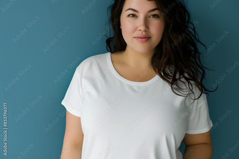 Plus Size White T-Shirt Mockup Template. High-quality mockup Plus Size White T-Shirt Mockup Template. High-quality mockup