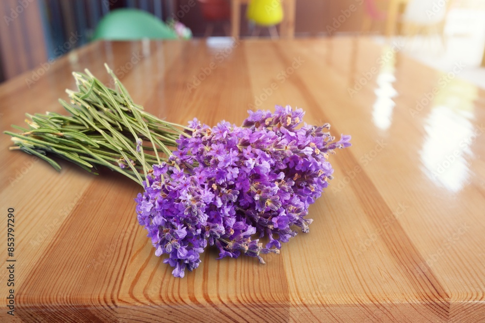 Fototapeta premium Fresh aroma Lavender flowers bouquet