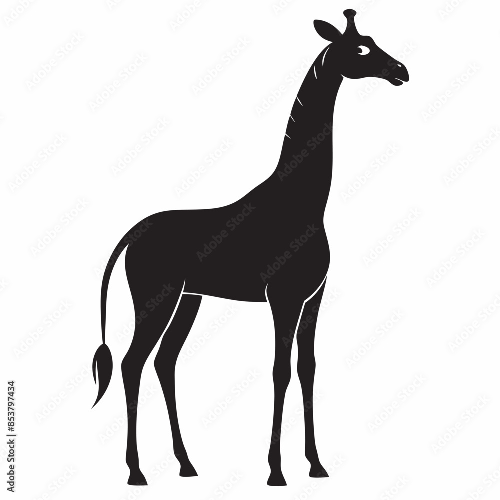 Obraz premium giraffe silhouette vector