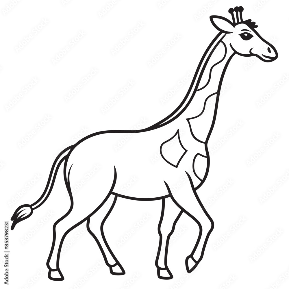 giraffe cartoon illustration giraffe cartoon illustration