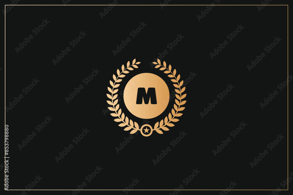 Fototapeta premium M Letter Trademark Brand Logo