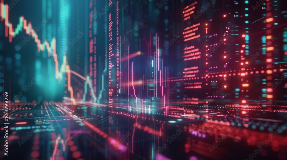 Futuristic Digital Landscape, Generative AI Futuristic Digital Landscape, Generative AI