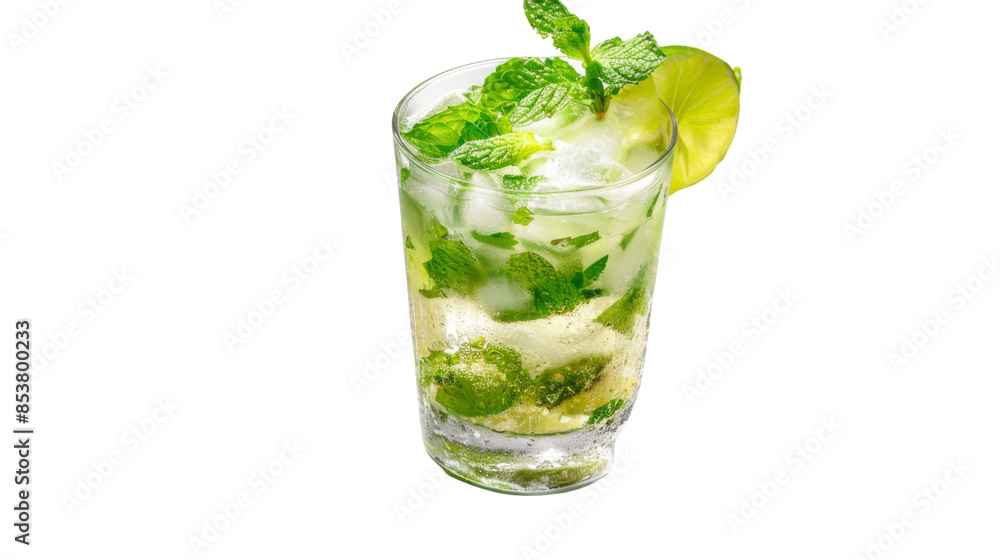 Mojito cocktail drink on white background Mojito cocktail drink on white background