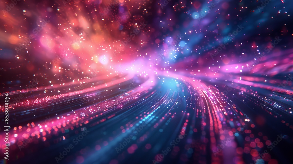 A colorful, swirling galaxy of stars and planets A colorful, swirling galaxy of stars and planets