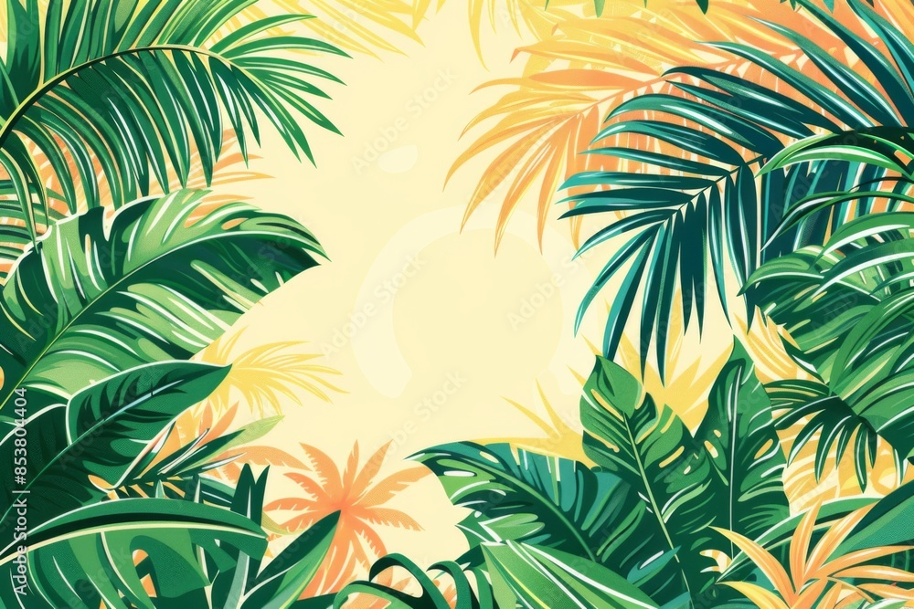 Obraz premium Summer Background illustration created with Generative AI