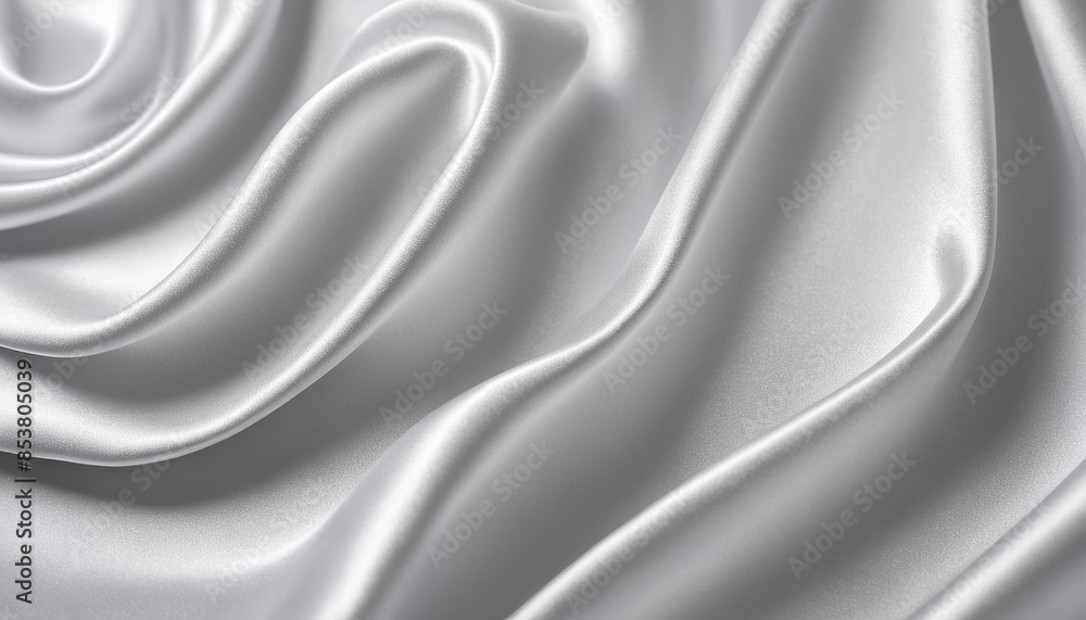 Obraz premium Dreamy White Gray Silk Texture - Delicate Soft Blur Background