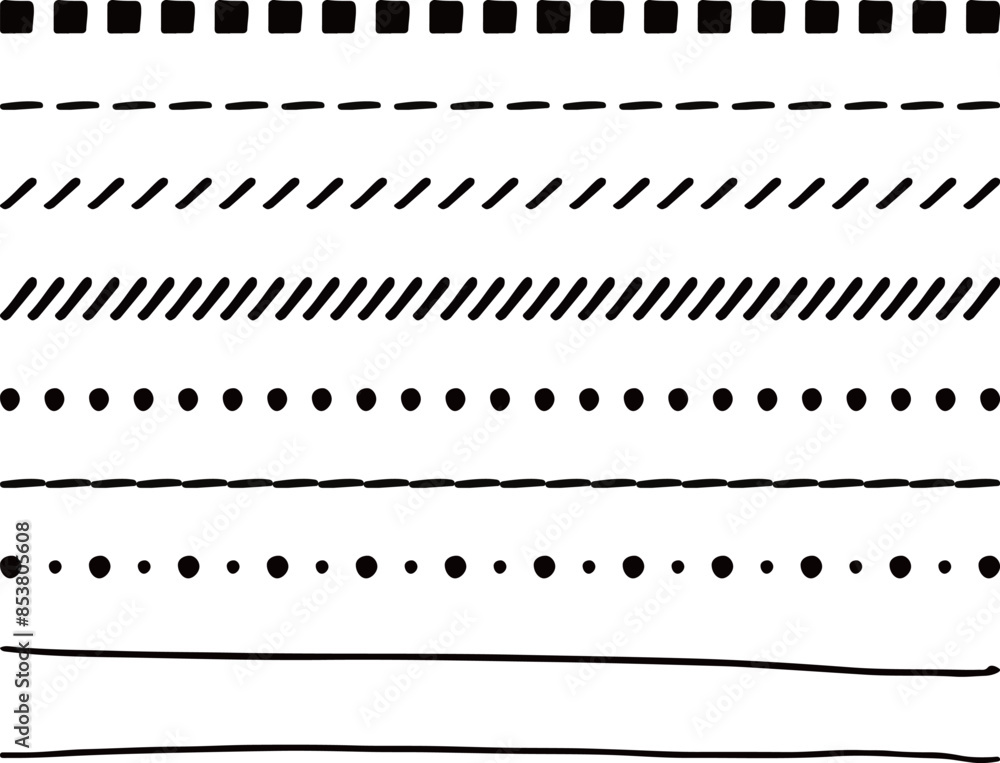 イラスト素材:ライン素材のあしらい 手書きのシンプルでかわいい罫線. simple hand draw borders イラスト素材:ライン素材のあしらい 手書きのシンプルでかわいい罫線. simple hand draw borders